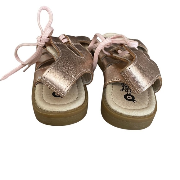 Old Soles Rose Gold Gladiator Lace Up Sandals Girls size 13 - Picture 4 of 8